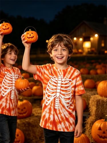 Image of Boys Tie Dye Shirt Size 4-14 Hippies Senior Rainbow Tees T Shirts for Kids