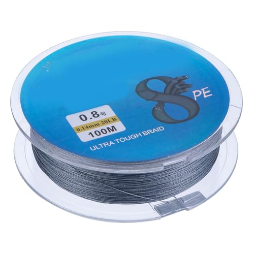 Línea de Pesca Trenzada de 8 Hebras 100m Nylon Multicolor con Alta Resistencia a la Abrasión para Agua Dulce y Salada