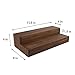 Liquor Bottle Stand - 2 Tier Liquor Bar Bottle Display Shelf, Holds 8 Bottles, Solid Wood, Easy to Clean, No Installation Required - 15.8 Inch (Dark Walnut, 2 Tier)