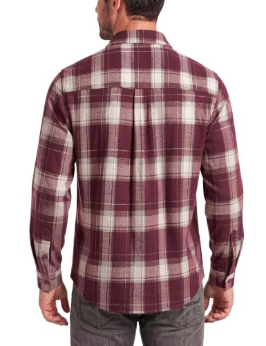 Poriff Mens Flannel Button Down Plaid Shacket Warm Western Cowboy Shirt — view 4