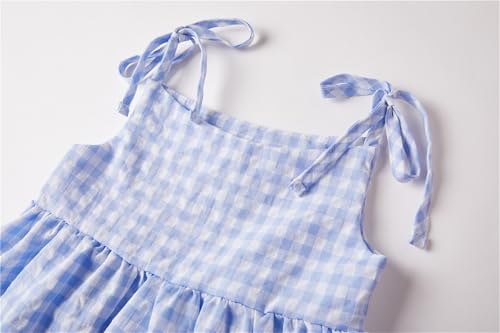 Niyage Toddler Dress Sleeveless Kids Casual Party Dresses Girls Cotton Tie Strap Bow Casual Boho Sundress3