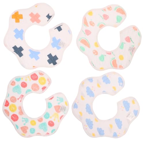 SUPVOX 4 Piezas Babero de pétalo de bebé baberos para pequeños babero para recién nacido babero de alimentación para pequeños babero de comida para bebés babero babero algodón