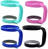 Tumbler 30 OZ Holder Handles,4pcs Mug Handle Cup Holder?Compatible with Yeti, RTIC, Ozark Trail, SIC, Boss, Rtic and Others 30 Ounce Cups (Pink, Black, Dark Blue, Green)