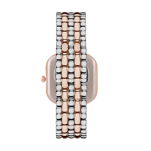 Image of Carlton London Chelsea Women Stainless Steel Analog Watch | Silver Waterproof Watches for Women Girls Ladies | Luxury Square Watch | Fashionable Trendy Quartz Movement Wrist Watch