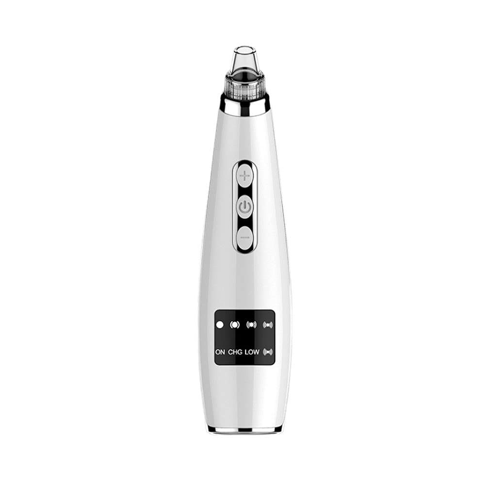 Blackhead Remover Pore Aspirapolvere Elettrico ricaricabile Blackhead Bianco Bianco Acne Comedone Estrattore PIMPOR PORAZIA POZZOLA POZZE PULICE BLUSSO Blackhead Kit 5 Sonde di aspirazione PORTA