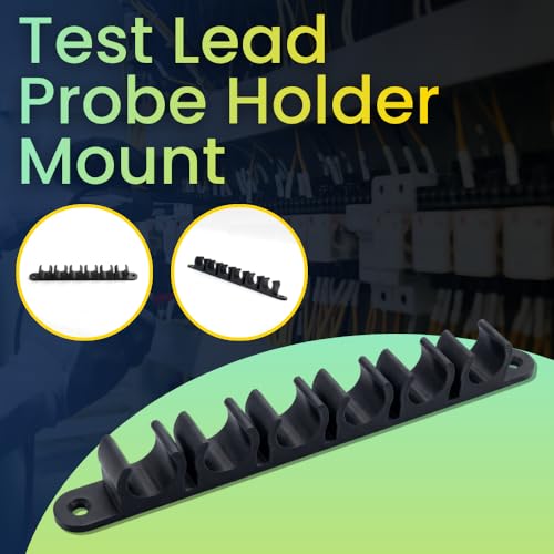Image of SplashNColor Test Lead Probe Holder Mount - Desk Mounted Holder for Multimeter & Oscilloscope Test Leads - Hands-Free, Secure, Adjustable, Easy Installation, Professional Grade for Labs, Workshop