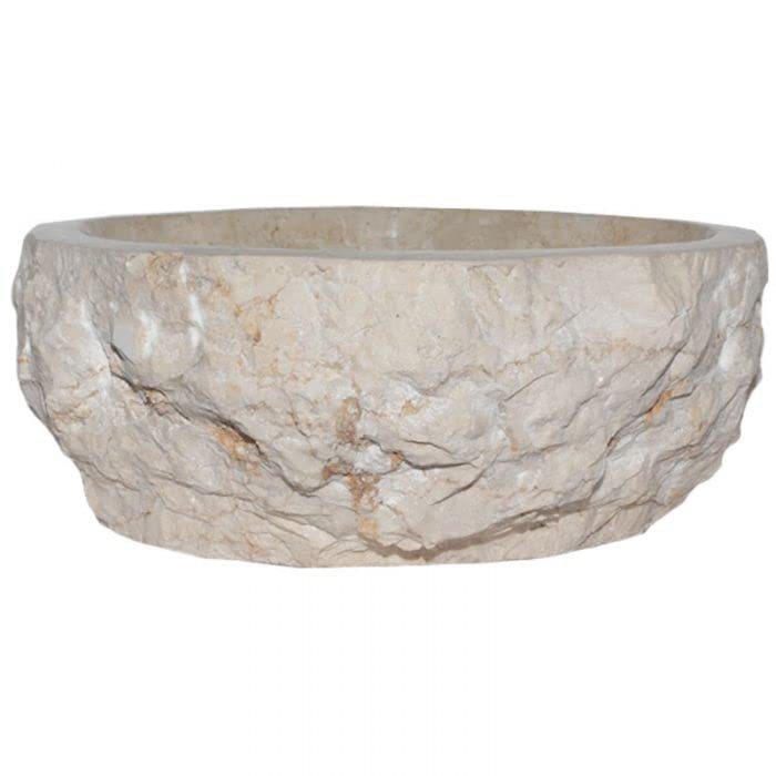 Petite vasque à poser en marbre naturel beige 30-39cm CHOIX SUR PHOTOS. lave mains salle de bain marbre crème