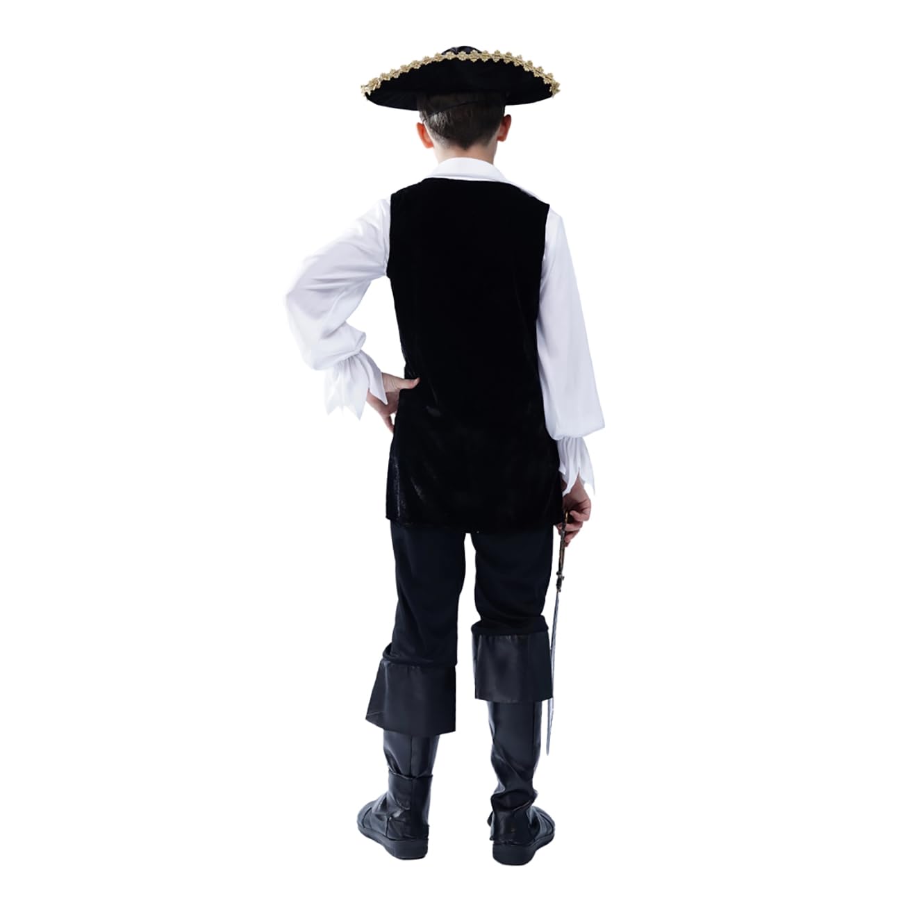 Costume da Pirata Nero Cool Deluxe da Ragazzo
