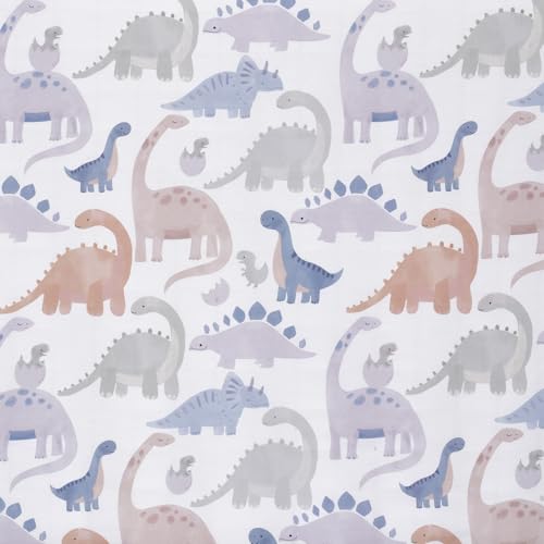 Image of Lambs & Ivy Dino-Might 100% Cotton Dinosaur Baby /Toddler Fitted Crib Sheet