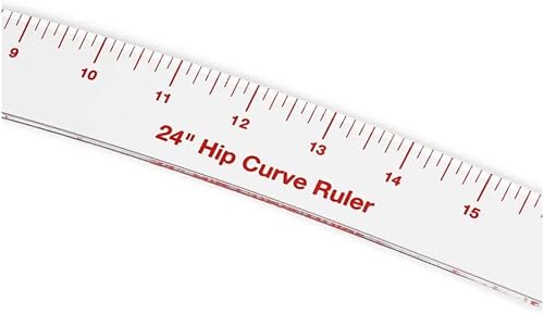 Miniatura 8 de Dritz Patrón de dibujo de 12 pulgadas, regla curva transparente