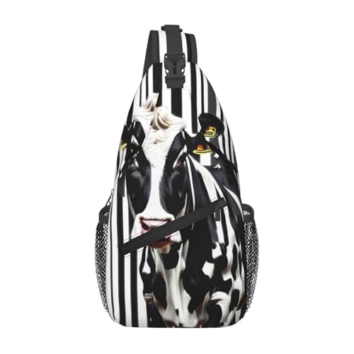 Morrales tipo sling estampado negro y blanco para senderismo