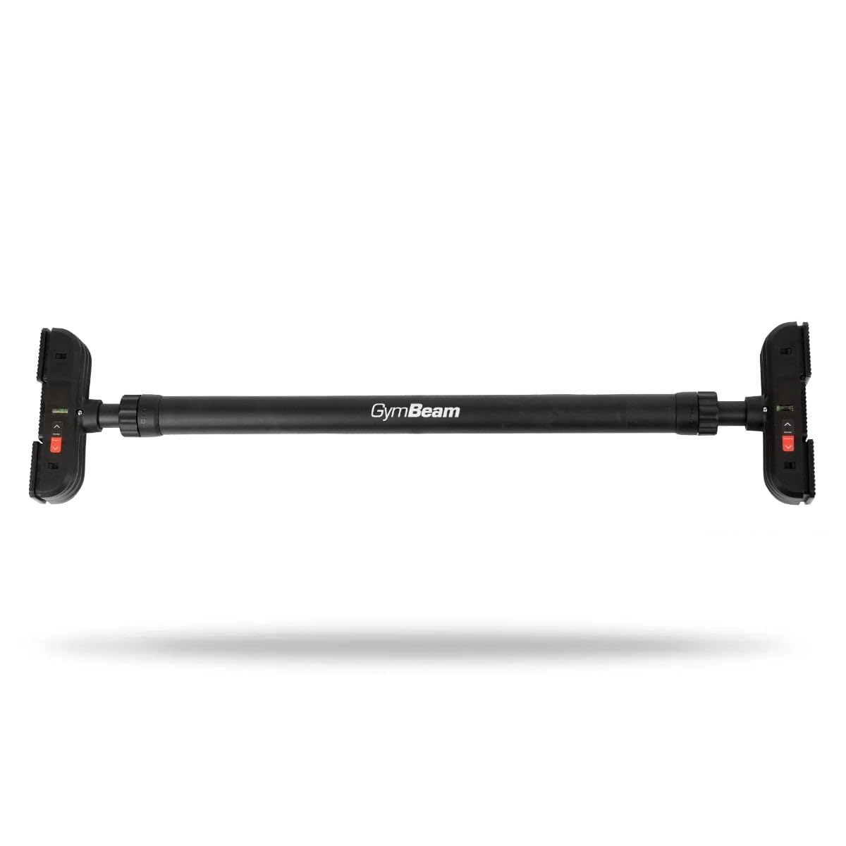 GymBeam Tür-Klimmzugstange anpassbar für Home Gym - Verstellbare Pull Up Bar 73-95 cm, ohne Bohren, Schaumstoffgriff für Komfort, Funktionelles Krafttraining der Oberkörpermuskulatur, Schwarz