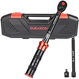 DURAXION 3/8インチ トルクレンチ バイク セット3点組レッド プレセット型 差込角9.5 mm 5-60N.m オートバイトルクレンチ 車 エンジン 自転車 バイク修理工具 機械の整備 高精度 正方向±3％ 逆方向±5％ 見やすいダブル目盛り 左右回転 72ギア 5°送り角 快速着脱 見やすいボタン CRV材質ソケット 手動 機械式 軽量 校正証明書 日本語取扱説明書 収納ケース付き