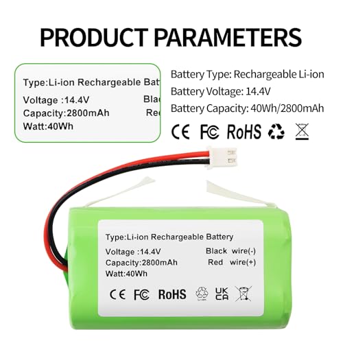 Image of Replacement for Shark Ninja Battery RVBAT85002 RVBAT85004 RVBAT85005 RV2310 | RV2001 RV2400 RV2500 RV2600 AV251 AV2510 AV2511 AV2501 RV2000 RV1100 RV2302AE RV2600WD RV2402WD UR1000SR UR1005SR RVBAT85003
