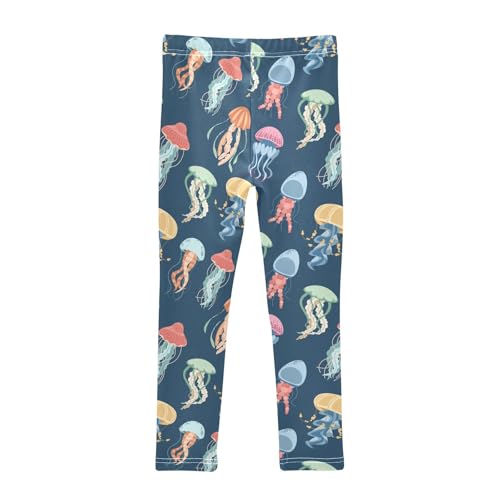 Girls Basic Leggings Baby Girls Pants Jellyfish Soft Footless Stretchy Tights Pants 4-10Y2