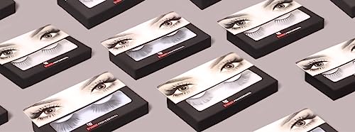 BRONSON PROFESSIONAL | False Eyelash, Eye Makeup Lash 3D Faux Mink Fake Eyelash Long Natural Eyelashes no. M72 (1 pair)