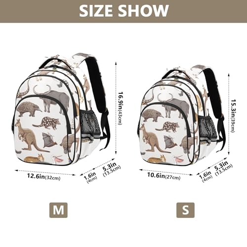 Fisyme Australian Animals Backpack Laptop Back Pack Daycare Bag Bookbag Travel School Backpacks Medium2
