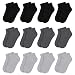 Libella 12 Paar Sneaker Socken Jungen/Mädchen Kurzsocken Füßlinge schwarz und grau 80% Baumwolle 2864 35-38