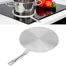 Placa difusora de calor, conversor difusor de calor de aço inoxidável fogão de indução adaptador de placa de condução de calor para fogão de indução elétrica a gás fornecimento doméstico (20 cm)