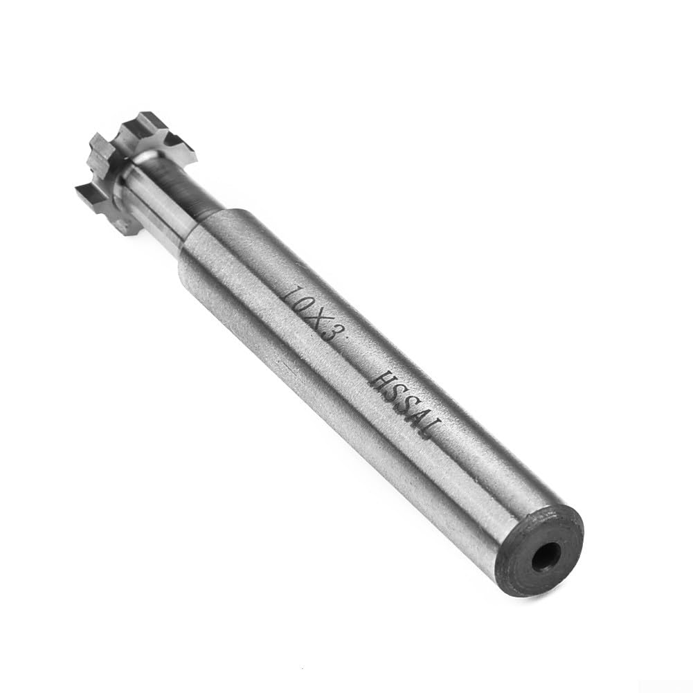 T-Nutfräser, 10 mm Schnittdurchmesser, 6 Rillen, gerader Schaft