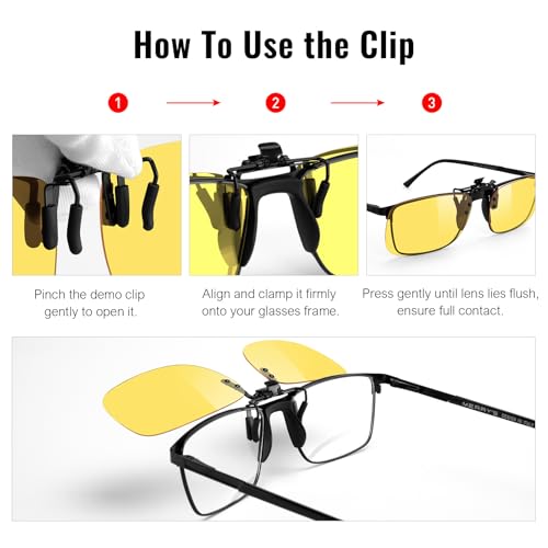 Image of MERRY'S Polarized Clip on Sunglasses Flip Up Metal Clip Attachments for Prescription Glasses