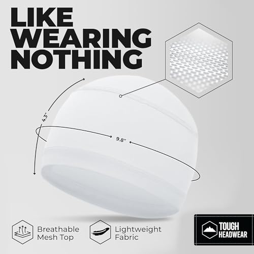 Tough Headwear Sweat Wicking Helmet Liner/Cooling Skull Cap for Men - Helmet & Hard Hat Liner Accessory - UPF 50 Sun Protection