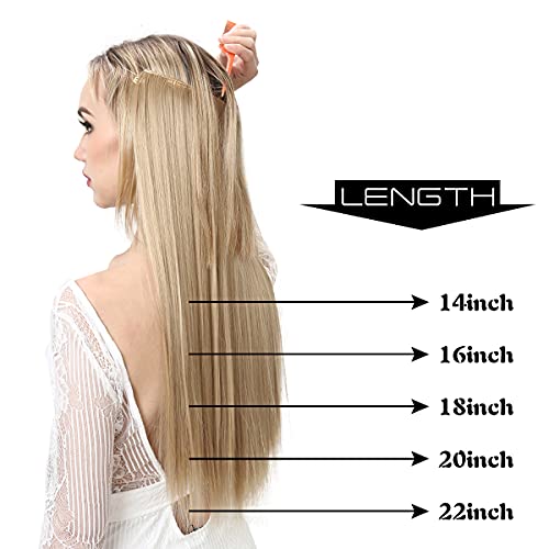 Image of SARLA Invisible Wire Hair Extensions Black Straight Long Synthetic Hairpieces for Women 22 Inch Adjustable Headband Heat Resistant Fiber No Clip