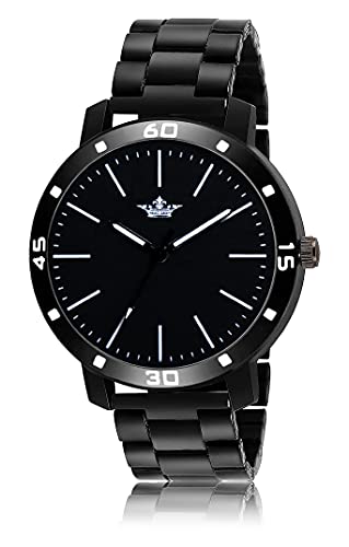 Shocknshop Stainless Steel Watch Series Analogue Men’s Watch (Black Dial Mens Long Colored Strap) -W219 (Black 02)
