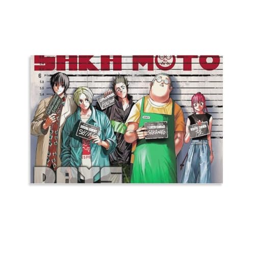 XIANNOU Anime Sakamoto Days Poster Canvas Wall Art Posters For Room Aesthetic And Decor 4Pictures For Living Room Bedroom Decor08x12inch(20x30cm)