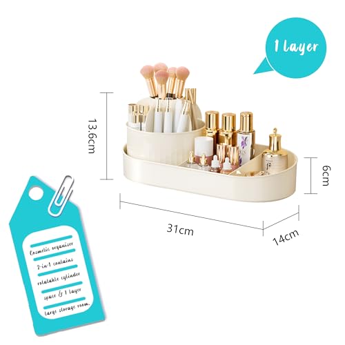Rangement maquillage rotatif 360 pour sublimer votre coiffeuse de chambre - 2