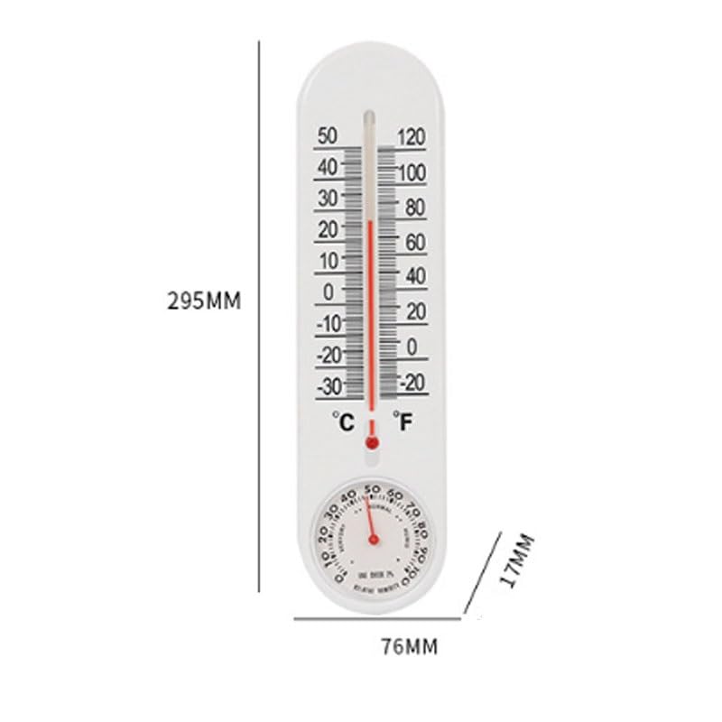 Dial Thermometer for Both Indoor Outdoor Use with Two Pointers Suitable for Office Household