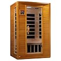 DYNAMIC SAUNAS Andora 2-Person Low EMF FAR Infrared Sauna with Red Light Therapy - Personal Indoor Dry Heat Wooden Sauna with Bluetooth Speakers for Home & Gym - Made from Canadian Hemlock Wood