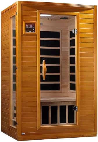 DYNAMIC SAUNAS Andora 2-Person Low EMF FAR Infrared Sauna with Re...