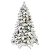 8ft prelit flocked christmas tree premium artificial christmas tree with 1242 branch tips and 470 warm white lights realistic full pre lit xmas tree with metal hinged base for holiday decoration  urban country home decor