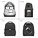 QIUXQIU Breast Milk Storage Cooler Bag with Ice Pack Insulated Lunch Bag for Women and Men Baby Bottle Bag Fits 6 Bottles for Nursing Mom Daycare Double Deck Cooling Bag Work Travel Picnic (Black)