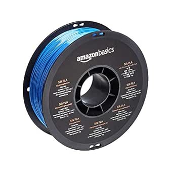 �鶹�� Basics SILK PLA 3D Printer Filament, 1.75mm, Blue, 1 kg Spool (2.2 lbs)