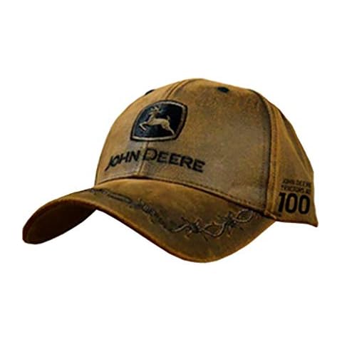John Deere 100 Year Anniversary Oilskin Look Patch Casual Cap Cover