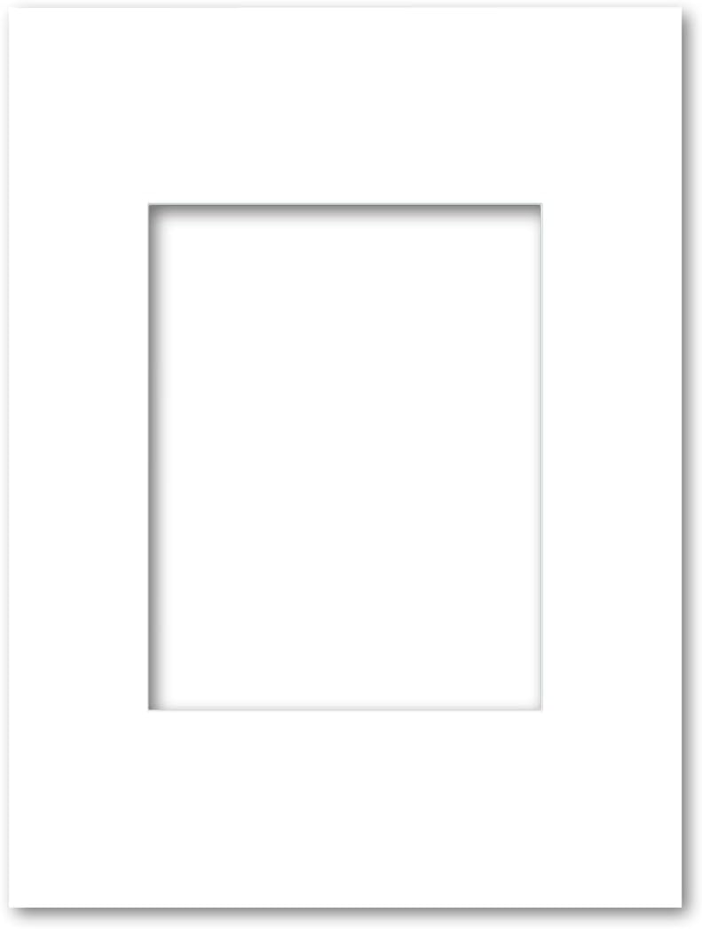 18x24 Matting for 11x14 Photograph or Artwork 4-Ply Bevel Cut Acid Free Matboard for Picture framing (White)