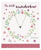 Butzon & Bercker Edelstahl-Armband mit Engel-Anhänger: Du bist wunderbar. Christlicher Schmuck für Kinder zur Kommunion, Taufe oder Geburtstag. Vergoldetes Kinderarmband in Geschenkverpackung