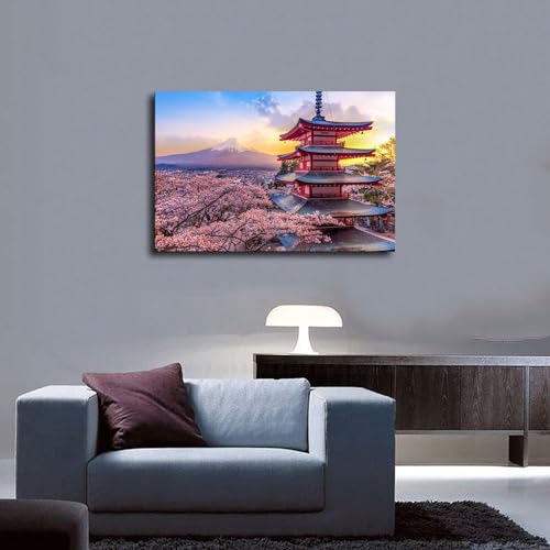 Generic Mount Fuji And Cherry Blossoms Poster Canvas Wall Art Print Picture Oil Painting Aesthetic Children'S Room Bedroom Living Room Home Decor thumb #4