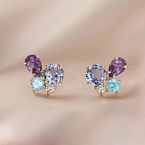 UKKO Orecchini a Bottone Sterling Silver Luxury