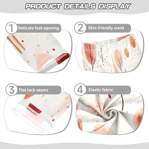 Toddler Girls Leggings Printed Yoga Pants Leggings Painting Red Tree for Kids3