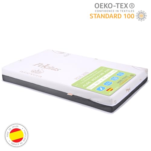 Miniatura 3 de Pekitas Colchón Minicuna 45x90 Cm Grosor 10 Cm Transpirable Hybrido Reversible Doble Cara Funda Desmontable Lavable Firme Anti-Ahogo Cuna Colecho Bebé