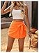 Milumia Women's Summer Wrap Tie Skirt Eyelet Knot Side Boho High Waist Skirts Shorts Skort Orange Medium