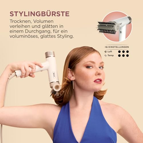 Shark SpeedStyle Haartrockner & RapidGloss Finisher für glattes & welliges Haar, 3 Styler, Schnelltrocknend, Glättet Fliegende Haare, Für Alle Haartypen, Keine Hitzeschäden, Ionisch, Seide, HD333EU 4