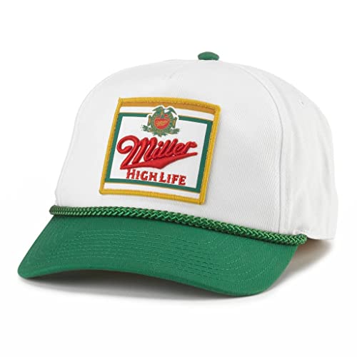 Image of AMERICAN NEEDLE Miller High Life Beer Patch Unisex Adjustable Snapback Baseball Hat