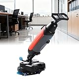 HuanEssentric Gewerbliche Elektrische Bodenreinigungsmaschine,Schrubben,Waschen,Trocknen,Wischen,Wassertankkapazität 4,5L,Staubbehälterkapazität 7,5L,für Holz,Fliesen,Marmor,Betonböden Red