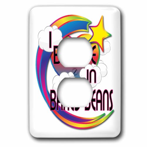 3dRose I Believe In Baked Beans Cute Believer Design 2 plug outlet cover