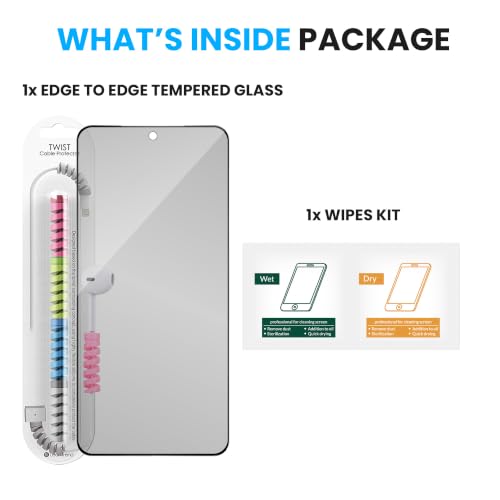 Image of FIRST MART Matte Anti-Glare Tempered Glass for Motorola Edge 70 Max With Installation Kit | Military-Grade Gaming Screen Protector & Cable Guard | Edge to Edge Coverage | Black