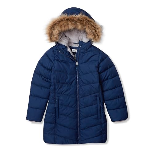 Lands' End Girls Fleece Lined Parka X-Small Navy